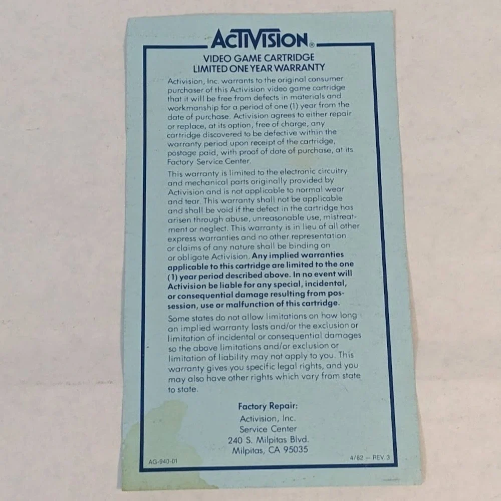 Vintage Atari Video Game Cartridge‎ Mini Product Catalog Game Insert Lot 1983